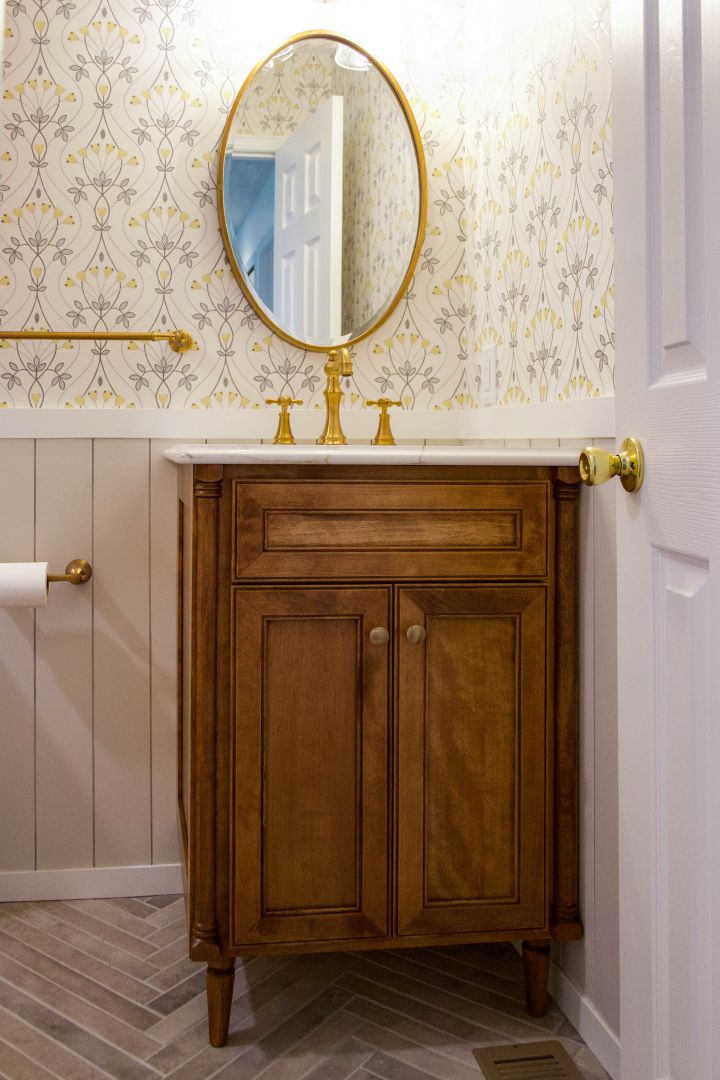Updated Bathroom Sink and Cabinet 